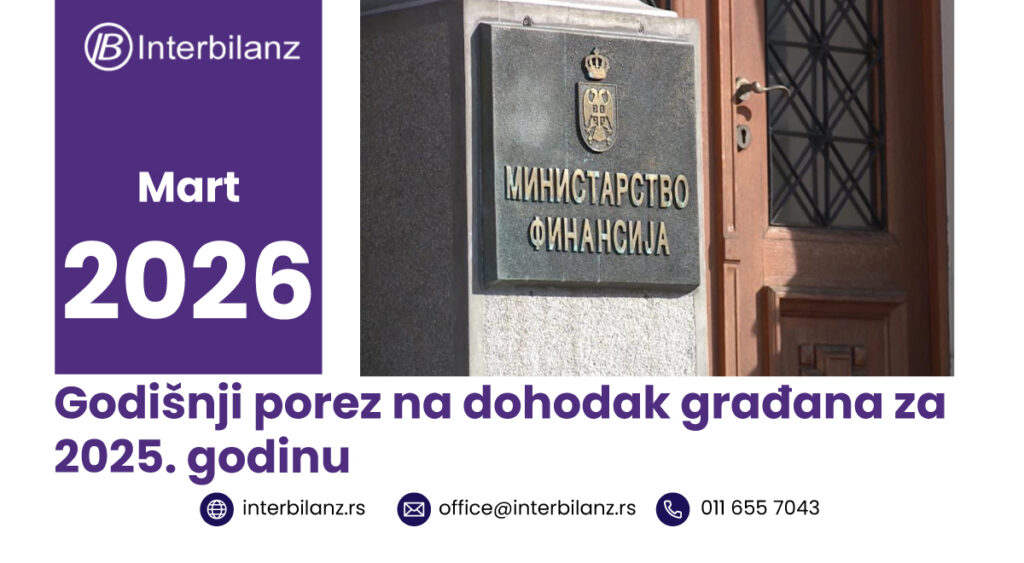 Godišnji porez na dohodak građana za 2025. godinu